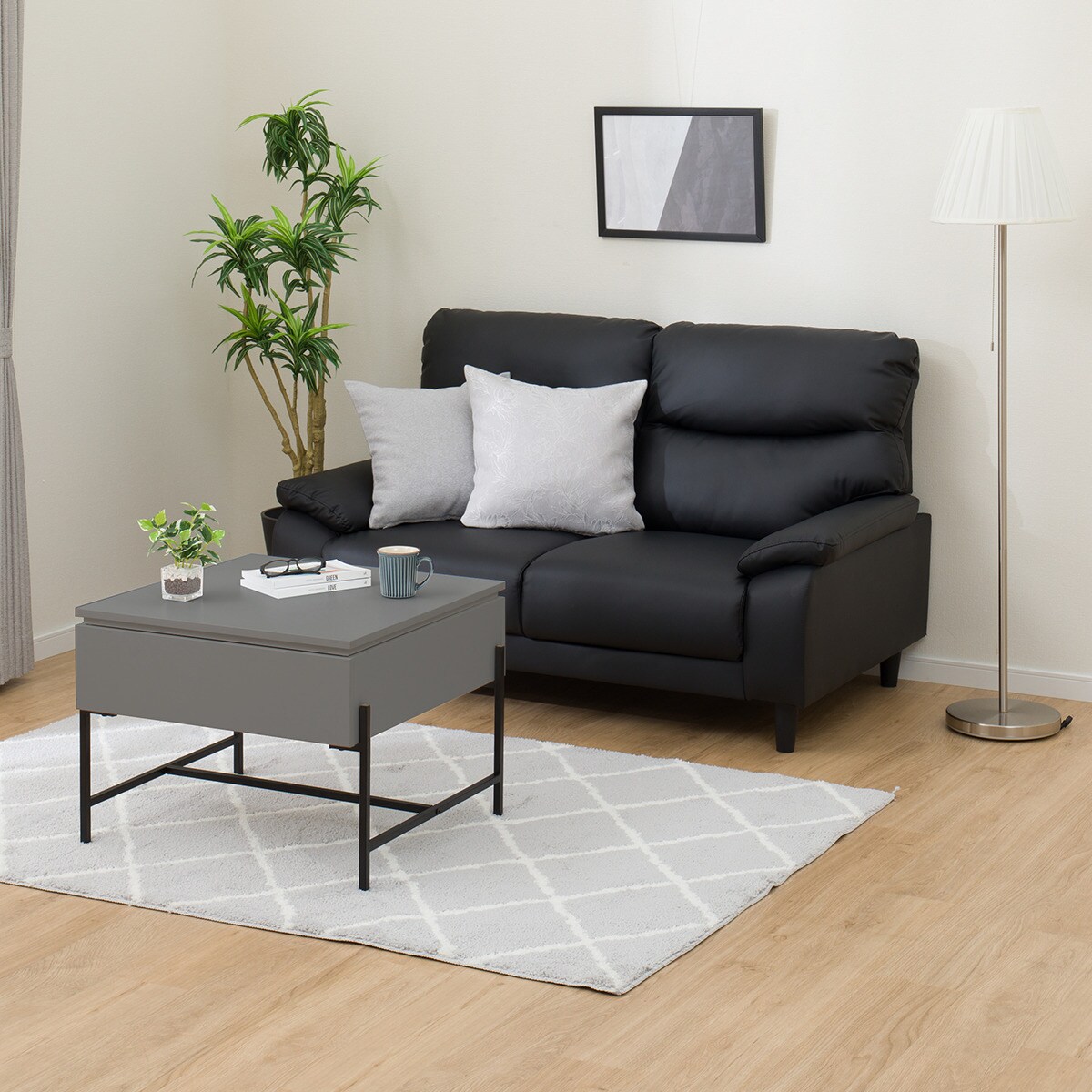 ニトリ　昇降テーブル 昇降センターテーブル(AW26 6060 WH) | ニトリネット【公式