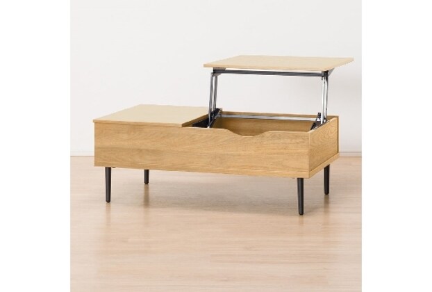 昇降リビングテーブル(リフティ 100 LBR）／ニトリ 昇降リビング