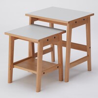 【在庫限り】ネストテーブルGY/LBR (新しい暮らし方のためのツール by BEAMS DESIGN)