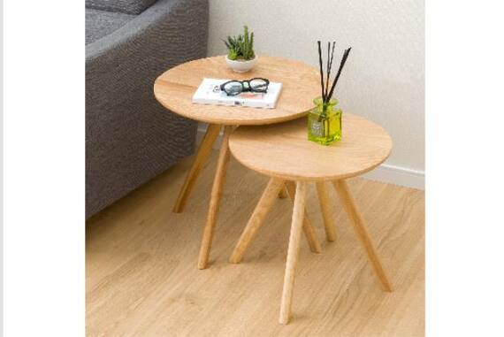 ネストテーブル オーク3 LBR (2コセット) 1枚目画像