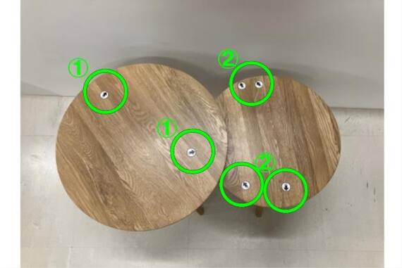 ネストテーブル オーク3 LBR (2コセット) 19枚目画像