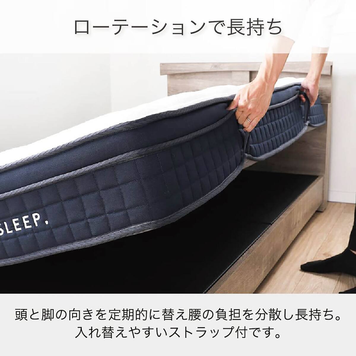 【R】ダブル　マットレスなし【収納あり】 送料込み！【ブラック】 高反発ウレタン脚付きマットレス ダブル(BR) | ニトリネット【公式