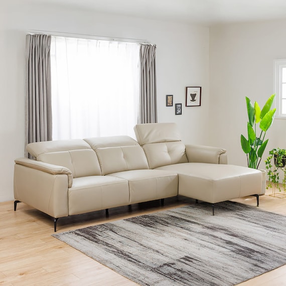 本革(一部合成皮革)カウチソファ(KKS-01 LC BE)【島忠ホームズ商品】 1枚目画像