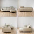 本革(一部合成皮革)カウチソファ(KKS-01 LC BE)【島忠ホームズ商品】 16枚目画像