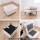 本革(一部合成皮革)スツール(KKS-02 GY)【島忠ホームズ商品】 6枚目画像