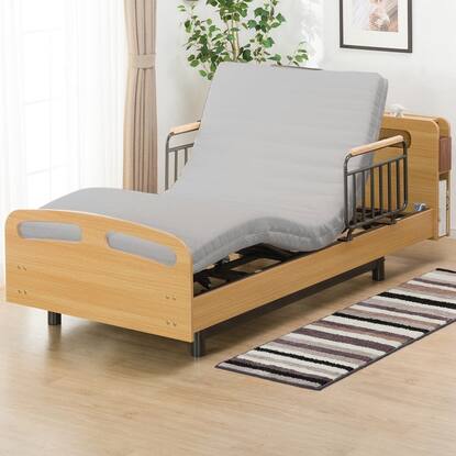 非課税】電動3モーターシングルベッドフレーム+マットレスセット  