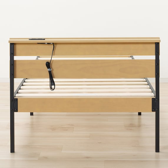 すのこシングルベッドフレーム(XB101 LBR/BK) 7枚目画像