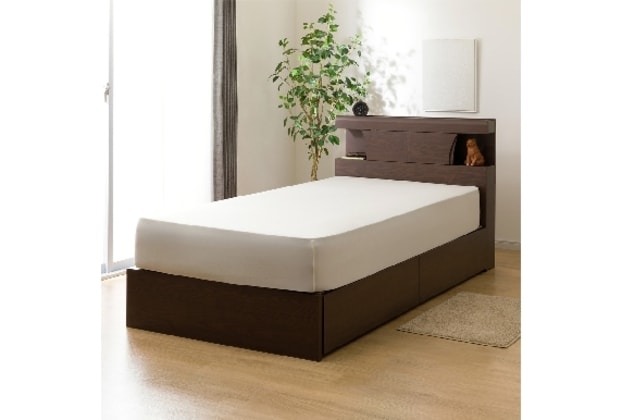 ニトリ 木製 シングルベッド フレーム 収納ベッド 約W96×D204×H90cm