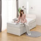 【大容量収納付き】チェストベッドフレーム(シングル N-ジオF WW 40M-T) 9枚目画像