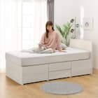 【大容量収納付き】チェストベッドフレーム(シングル N-ジオF WW 40M-T) 10枚目画像