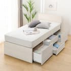 【大容量収納付き】チェストベッドフレーム(シングル N-ジオF WW 40M-T) 13枚目画像