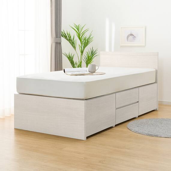 【大容量収納付き】チェストベッドフレーム(シングル N-ジオF WW 40M-T) 15枚目画像