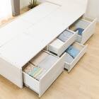 【大容量収納付き】チェストベッドフレーム(シングル N-ジオF WW 40M-T) 22枚目画像