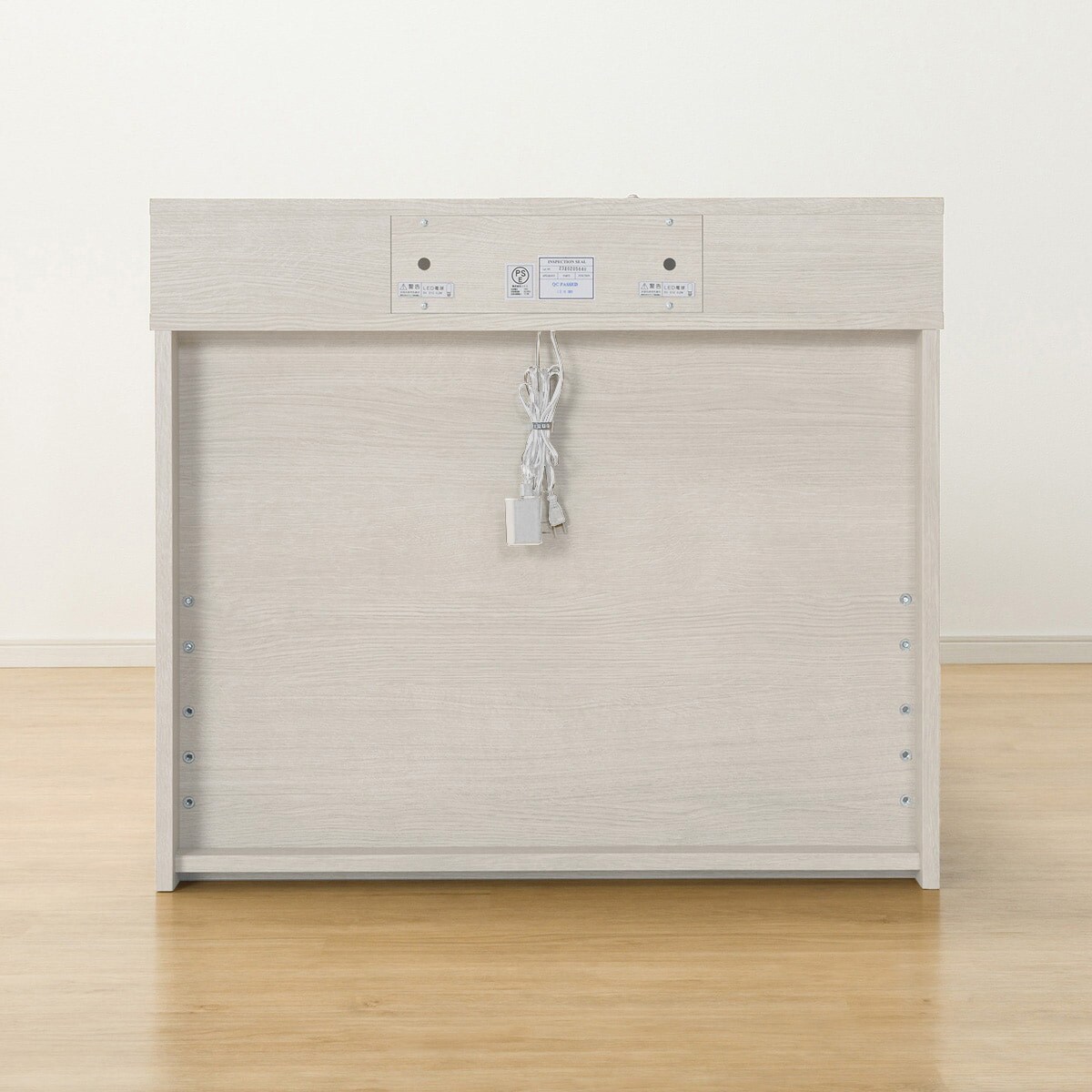 棚・コンセント・ライト付きチェストベッド+ハンガーシェルフセット(N