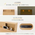 収納付きベッドフレーム シングル (アザン3 引き出し付き 浅型 WW) 3枚目画像