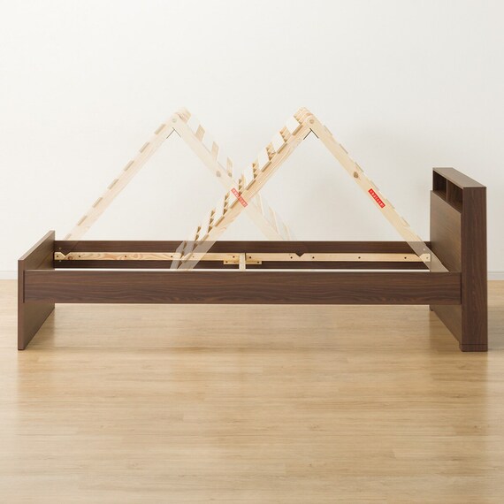 跳ね上げすのこベッドフレーム(JN-300/MBR) 6枚目画像