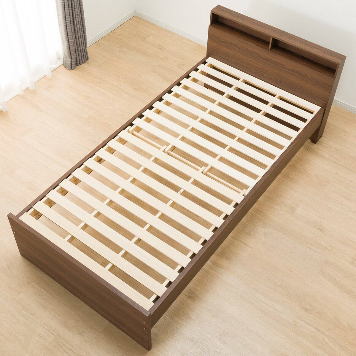 跳ね上げすのこベッドフレーム(JN-300/MBR) | ニトリネット【公式