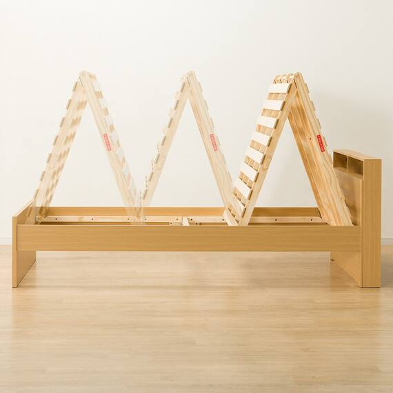 跳ね上げすのこベッドフレーム(JN-300/LBR) 15枚目画像