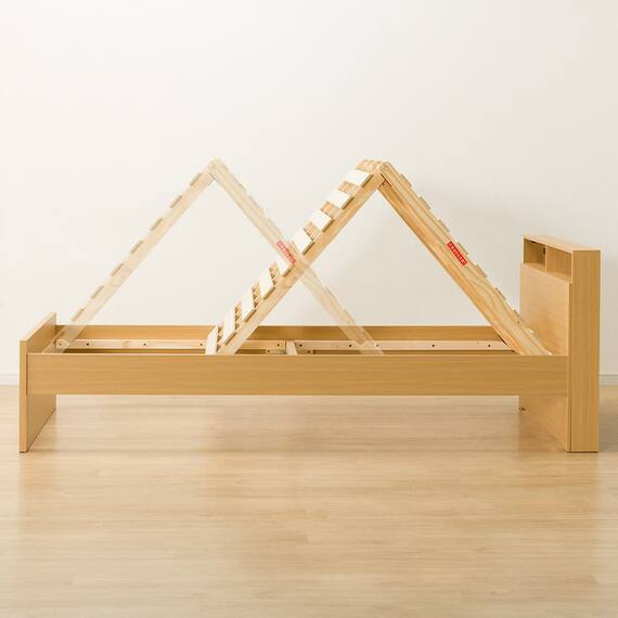 跳ね上げすのこベッドフレーム(JN-300/LBR) 16枚目画像