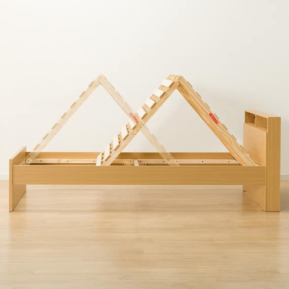 跳ね上げすのこベッドフレーム(JN-300/LBR) 16枚目画像