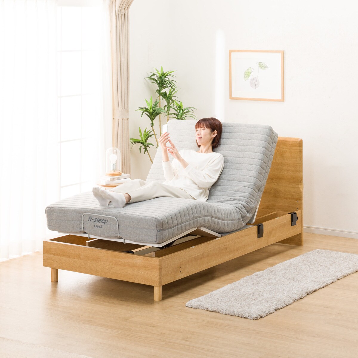 介護用電動ベッド3モーター(グランツ)ニトリ - 家具