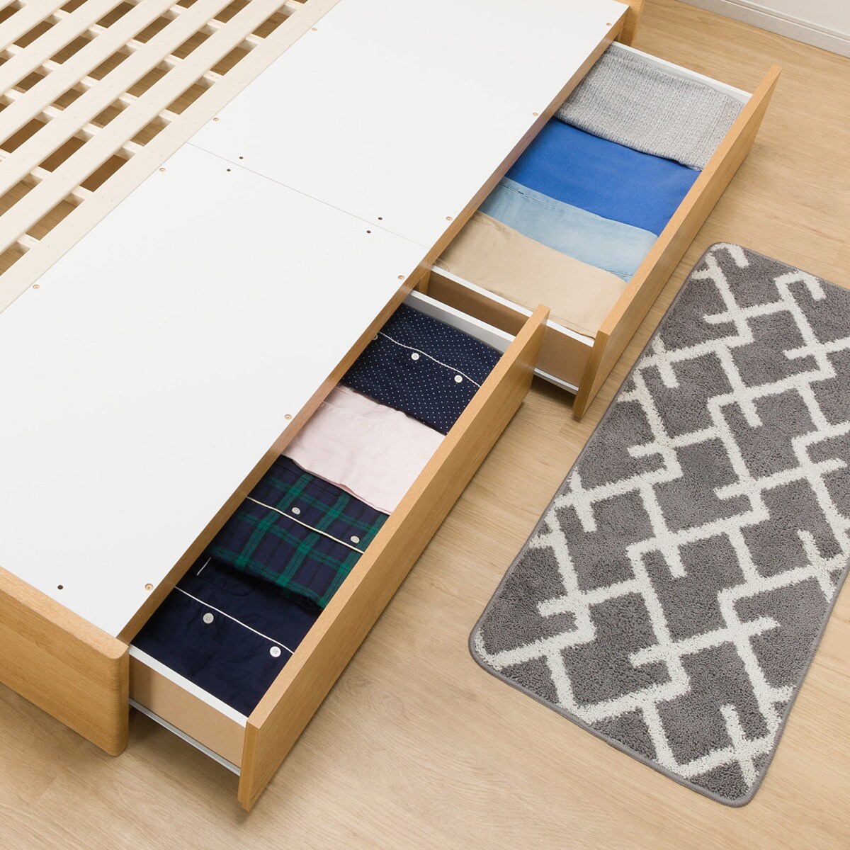 【美品】ニトリ、シングルベッドフレーム、大容量引出し付き、引き取り希望(京都市) 楽天市場】シングルベッドフレーム (EB-002 引出し付き DR