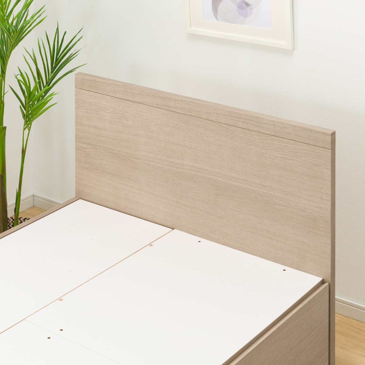 大容量収納付き】チェストベッドフレーム(シングル N-ジオF GY 40M-T