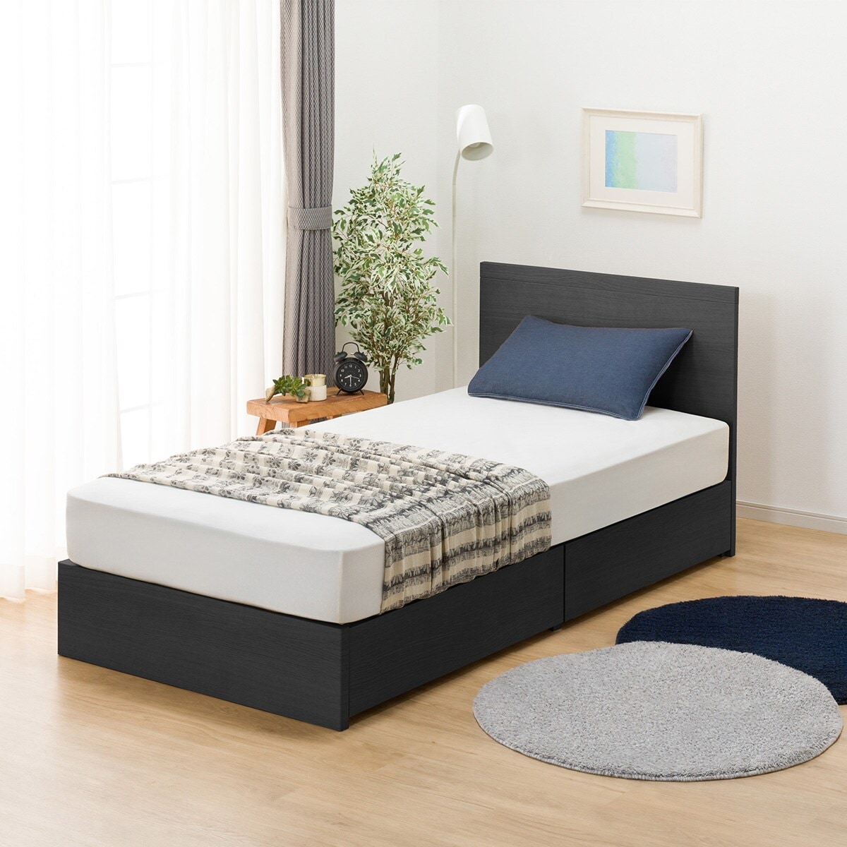 黒のシングルベッドフレーム シングルベッドフレーム(NS-001 浅型/BK) | ニトリネット【公式】 家具