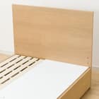 収納付きベッドフレーム シングル フラットタイプ (NS-001 DR31 引き出し付き 浅型 すのこ LBR3) 10枚目画像