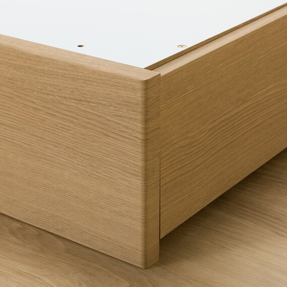 収納付きベッドフレーム シングル フラットタイプ (NS-001 DR31 引き出し付き 浅型 すのこ LBR3) 11枚目画像