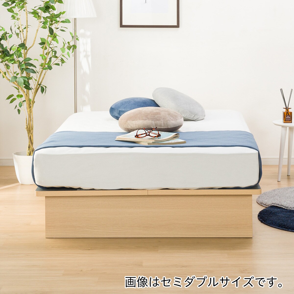 値下げ！美品ニトリのダブルベッド ニトリ ベッド すのこダブルベッドフレーム (N-ジオF GY 40M-S