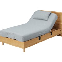 【電動ベッド用】寝具3点セット シングル (ベッドパッド・ボックスシーツ・まくらカバー GY)