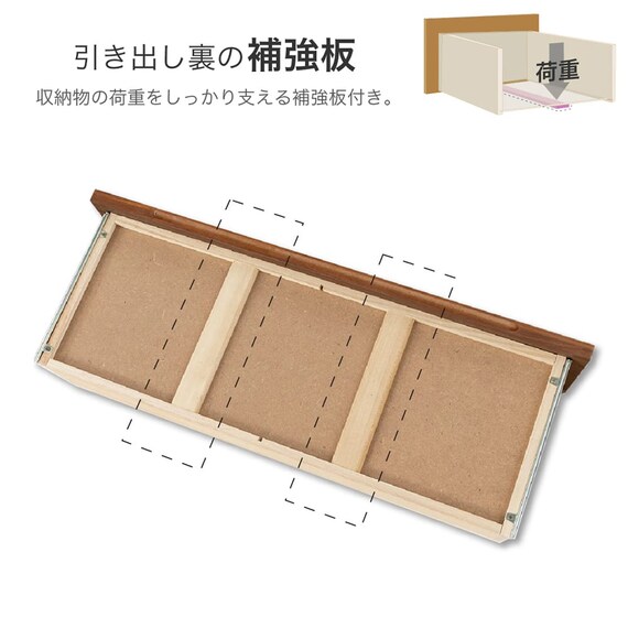 ローチェスト(CW80-3伸長LCスマート OAK)【島忠ホームズ商品】 8枚目画像