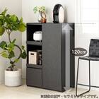 キッチンカウンター(デセオ 80KB-Bガラス扉 WH)【島忠ホームズ商品】 3枚目画像