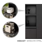 キッチンカウンター(デセオ 80KB-Bガラス扉 WH)【島忠ホームズ商品】 4枚目画像