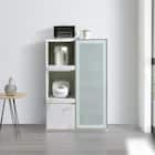 キッチンカウンター(デセオ 80KB-Bガラス扉 WH)【島忠ホームズ商品】 9枚目画像