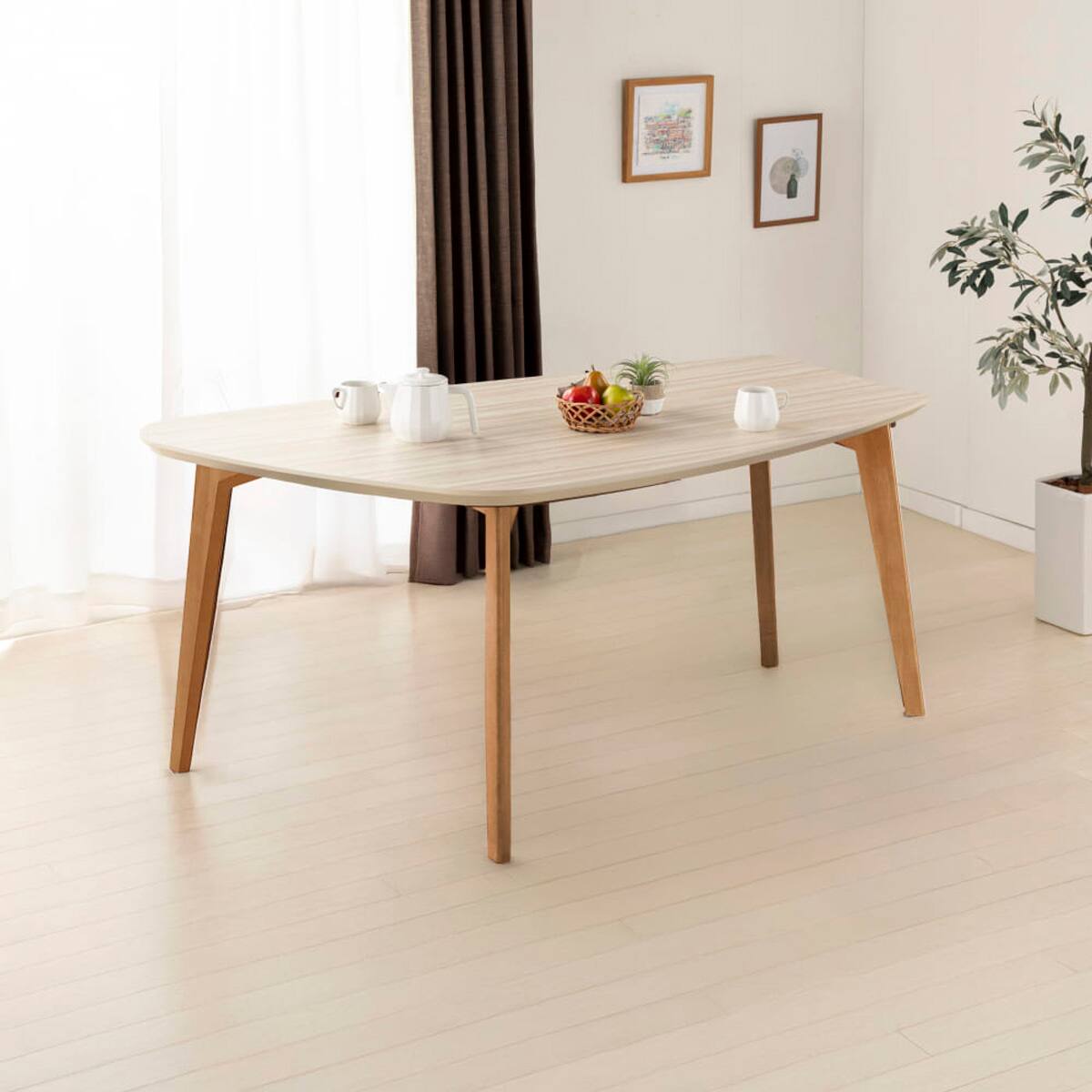 ダイニングテーブル(エスト160変型L LBR)【島忠ホームズ商品