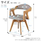 ダイニング5点セット(マージ 165天板LBR/GRY 2本脚LBR 回転チェアLBR/CBR)【島忠ホームズ商品】 15枚目画像