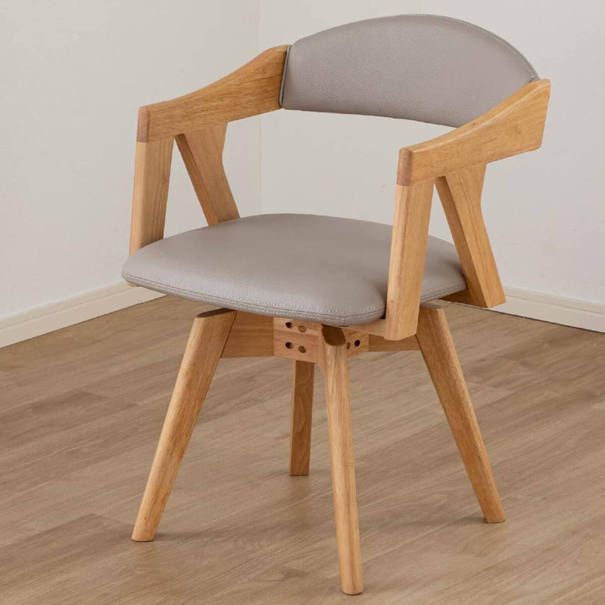 回転式ダイニングチェア(マージ LBR/CBR)【島忠ホームズ商品