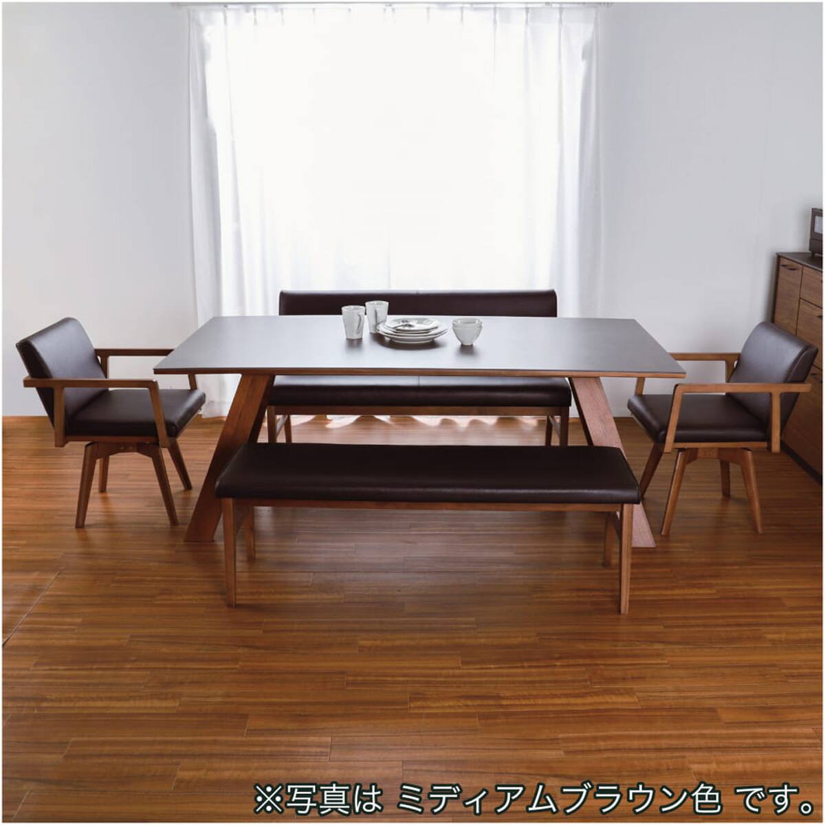リビングダイニング2人掛けチェア(ウォルト130 MBR)【島忠ホームズ商品