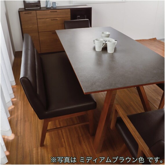 リビングダイニング2人掛けチェア(ウォルト130 LBR)【島忠ホームズ商品】 4枚目画像