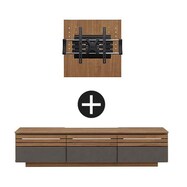 ローボード＋スイング式壁掛けパネルセット(ストーネ 150TVB TK7-2001)【島忠ホームズ商品】