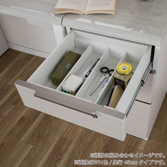 サイドチェスト(グレイン 奥行60cm WH)【島忠ホームズ商品】 4枚目画像