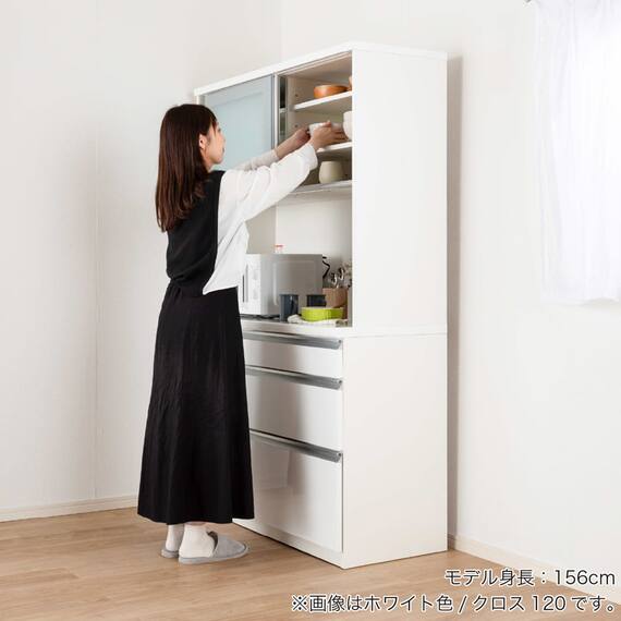 キッチンボード(クロス1000 ホワイト)【島忠ホームズ商品】 3枚目画像