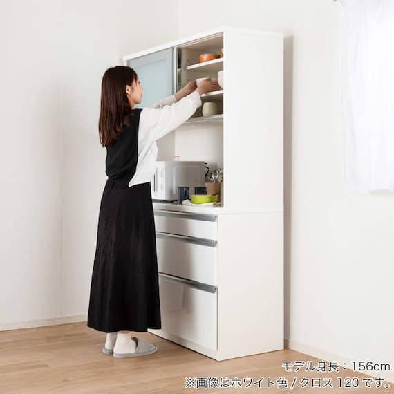 キッチンボード(クロス1000 ホワイト)【島忠ホームズ商品】 3枚目画像