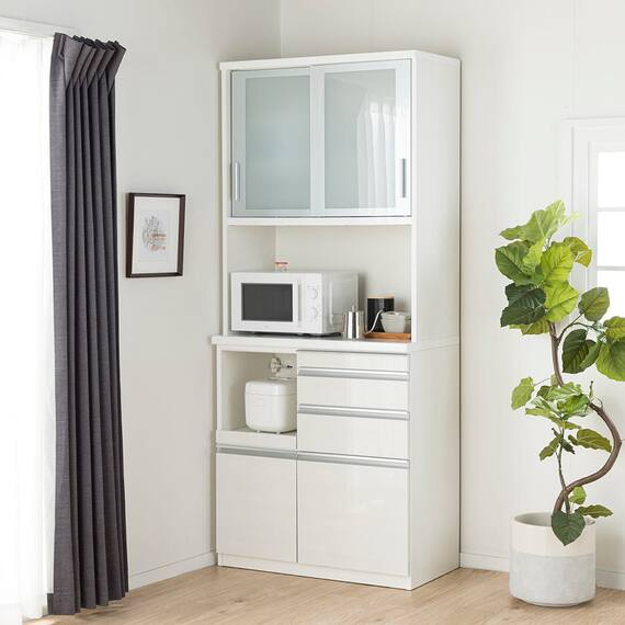 キッチンボード(ライズ2 900レンジ スノーウッド)【島忠ホームズ商品】 1枚目画像