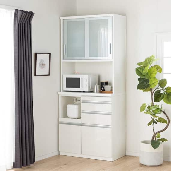 キッチンボード(ライズ2 900レンジ スノーウッド)【島忠ホームズ商品】 1枚目画像