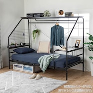 デスク付きパイプベッド(KBT-050)【島忠ホームズ商品】