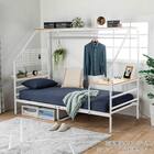 デスク付きパイプベッド(KBT-050 WH)【島忠ホームズ商品】 1枚目画像