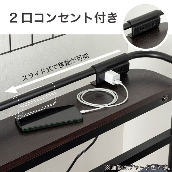デスク付きパイプベッド(KBT-050 WH)【島忠ホームズ商品】 4枚目画像